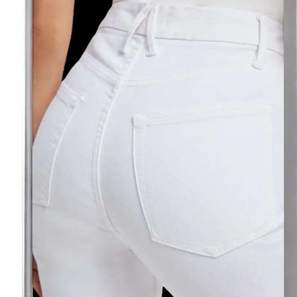 🌻NEW w.tag GOOD AMERICAN Good Straight High Waist Raw Hem Straight Leg Jeans 20 - Picture 7 of 12